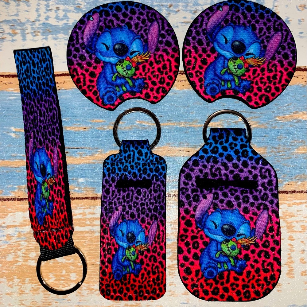 Coaster and keychain set